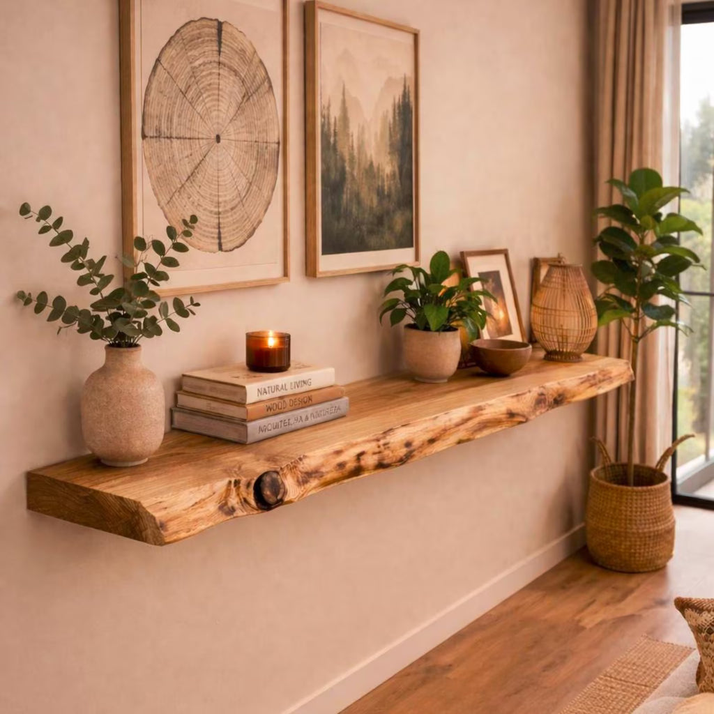 Floating Live Edge Shelf