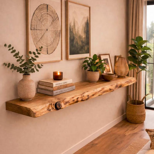 Floating Live Edge Shelf